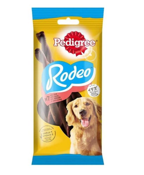 PEDIGREE Rodeo 10x 122 g przysmak z wołowiną dla psów