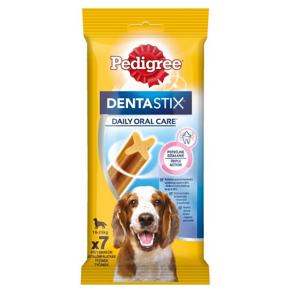 PEDIGREE DentaStix (średnie rasy) przysmak dentystyczny dla psów 70 szt. - 10x180g