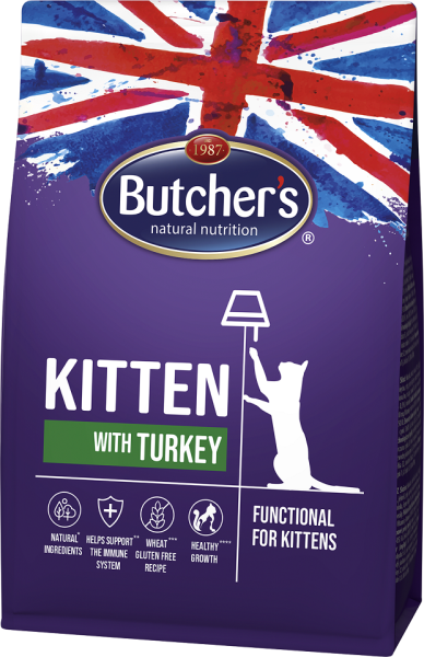 BUTCHER'S Functional Cat Kitten dla kociąt z indykiem 800 g