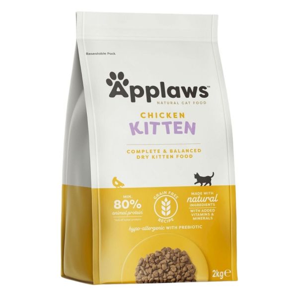 APPLAWS Cat Kitten Chicken 2 kg bezzbożowa karma z kurczakiem dla kociąt