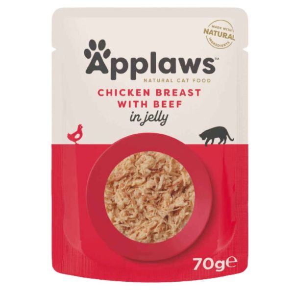 APPLAWS Cat Adult Pouch Chicken Breast with Beef in Jelly kurczak z wołowiną w galaretce 70 g