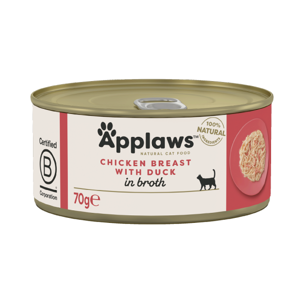 APPLAWS Cat Adult Chicken Breast with Duck in Broth pierś z kurczaka z kaczką w bulionie 70g