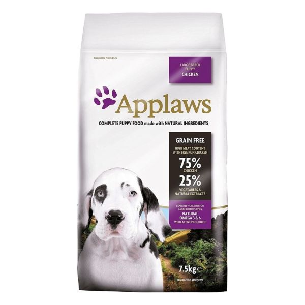 APPLAWS Large Breed Puppy Chicken bezzbożowa karma dla szczeniąt ras dużych z kurczakiem 7,5 kg