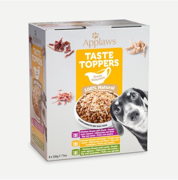 APPLAWS Taste Toppers Multipack puszek w sosie dla psów 8x156g