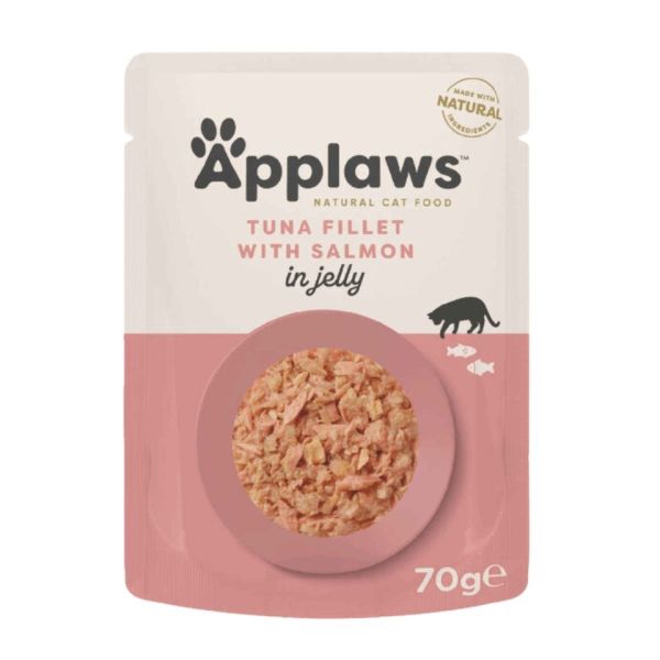 APPLAWS Cat Adult Pouch Tuna Fillet with Salmon in Jelly filet z tuńczyka z łososiem w galaretce 70 g