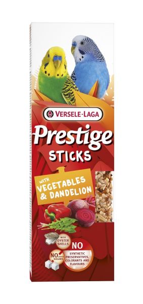 VERSELE-LAGA Prestige Sticks 2 kolby z warzywami i mniszkiem dla małych papug 60g
