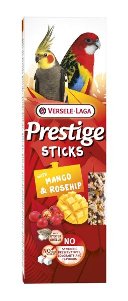 VERSELE-LAGA Prestige Sticks 2 kolby z mango i dziką różą dla średnich papug 140g
