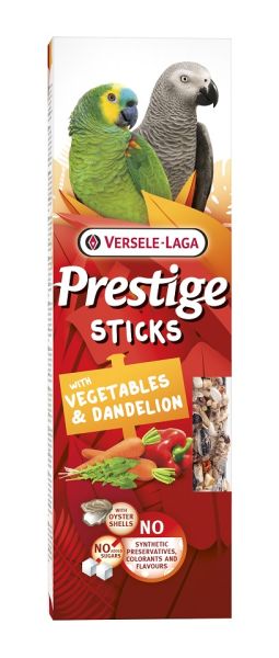 VERSELE-LAGA Prestige Sticks 2 kolby z warzywami i mniszkiem dla dużych papug 140g