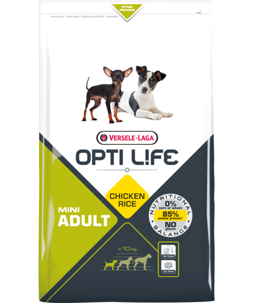 VERSELE-LAGA Opti Life Adult Mini dla psów ras małych i miniaturowych Drób 7,5 kg