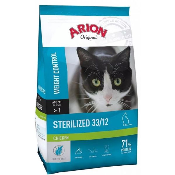 ARION Original Sterilized Chicken 33/12 7,5 kg