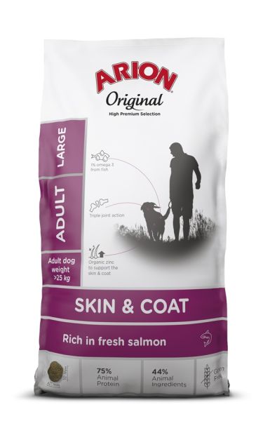 ARION Original Skin &amp; Coat Adult Large Salmon Rice 12 kg