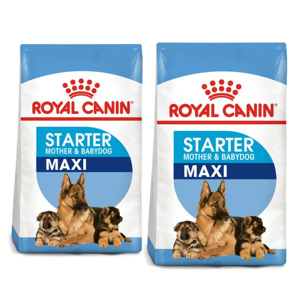 ROYAL CANIN Maxi Starter Mother&amp;Babydog 30 kg (2 x 15 kg) karma sucha dla suk w ciąży i okresie laktacji oraz szczeniąt, od 4 do 8 tygodnia życia, ras dużych