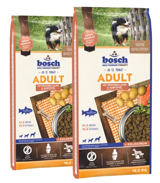 BOSCH Adult łosoś i ziemniaki 30 kg (2 x 15 kg)