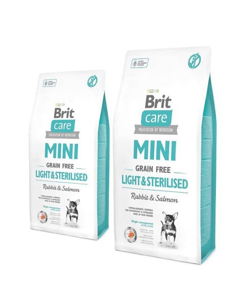 BRIT Care Grain Free Mini light &amp; sterilised rabbit &amp; salmon 14 kg (2 x 7 kg)
