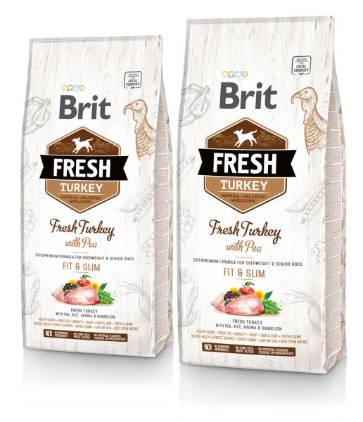 BRIT Fresh turkey with pea light fit &amp; slim 24 kg (2 x 12 kg)
