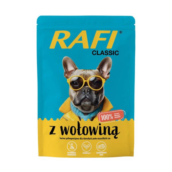 RAFI Classic karma mokra z wołowiną dla psa 400g