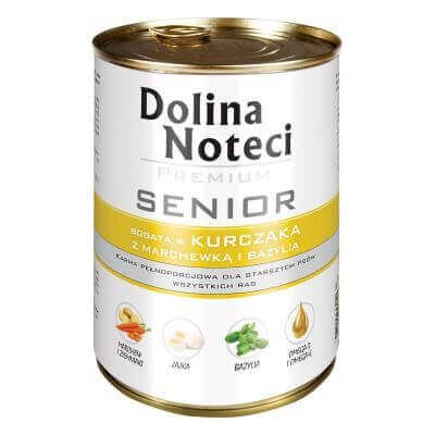 DOLINA NOTECI Premium Senior Bogata W Kurczaka Z Marchewką I Bazylią 400g