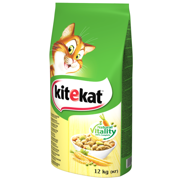 KITEKAT sucha karma dla kotów z kurczakiem i warzywami 12kg