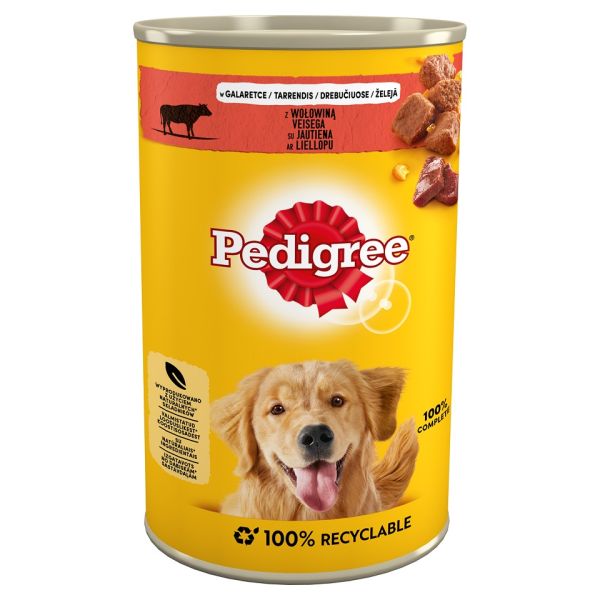 PEDIGREE Adult puszka 1200g mokra karma pełnoporcjowa dla dorosłych psów z wołowiną w galaretce