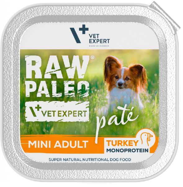 VET EXPERT RAW PALEO Pate Adult Mini Turkey 150 g pasztet dla psów ras małych indyk