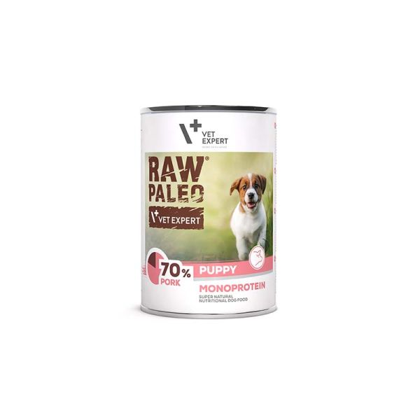 VET EXPERT Raw Paleo Wieprzowina/Pork Puppy Can 400g