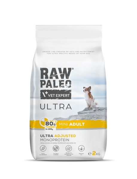 RAW PALEO Ultra Turkey Mini Adult 2kg dla psów dorosłych ras małych indyk