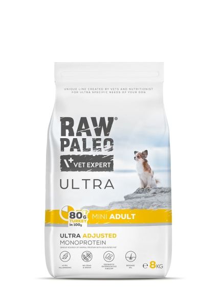 RAW PALEO Ultra Turkey Mini Adult 8kg dla psów dorosłych ras małych indyk