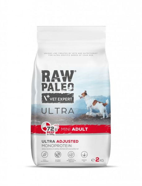 RAW PALEO Ultra Beef Mini Adult 2kg dla psów dorosłych ras małych wołowina