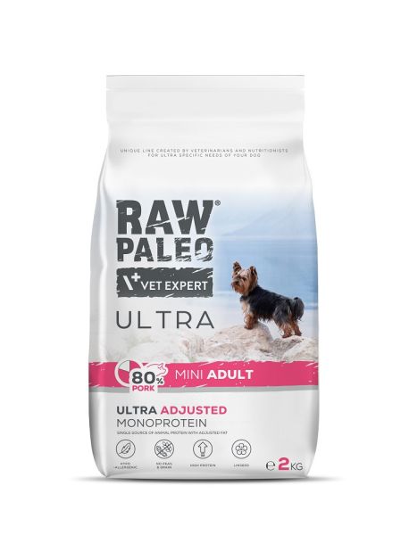RAW PALEO Ultra Pork Mini Adult 2kg dla psów dorosłych ras małych wieprzowina