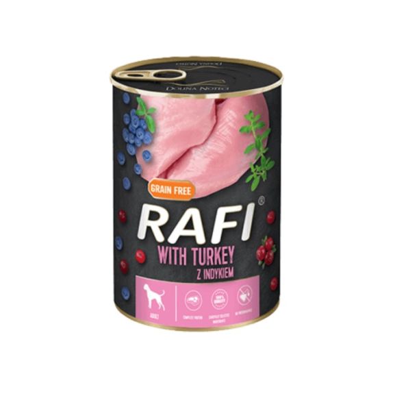 RAFI Turkey z indykiem 400 g mokra karma dla psa