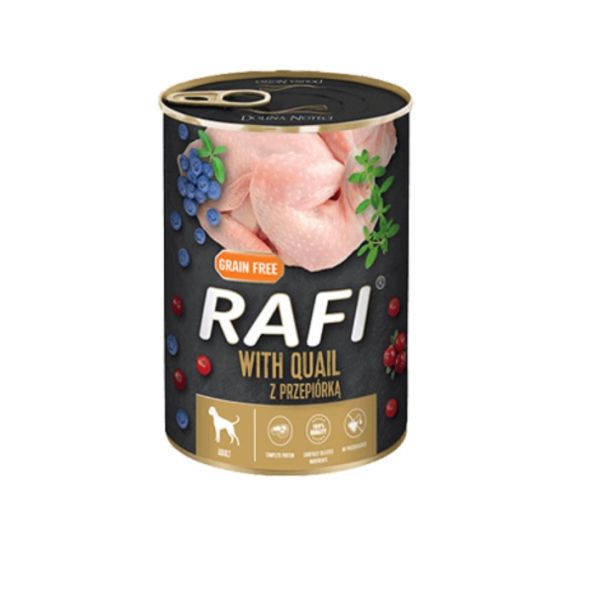 DOLINA NOTECI RAFI Quail z przepiórką 400 g mokra karma dla psa