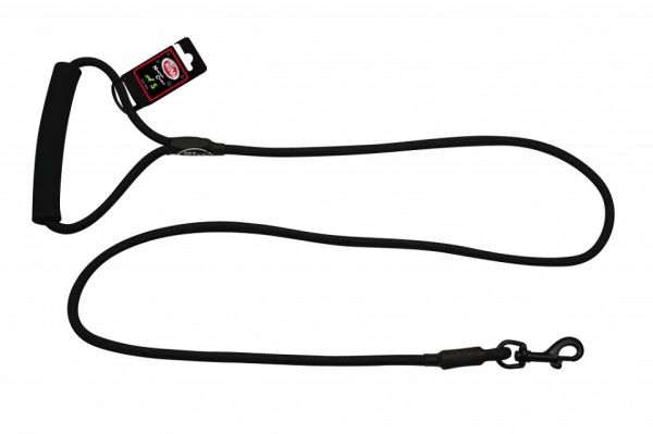PET NOVA Smycz nylonowa z uchwytem sznur 120 cm / 0,8 cm czarna