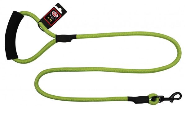 PET NOVA Smycz nylonowa z uchwytem sznur 120 cm / 1,2 cm jasna zielona