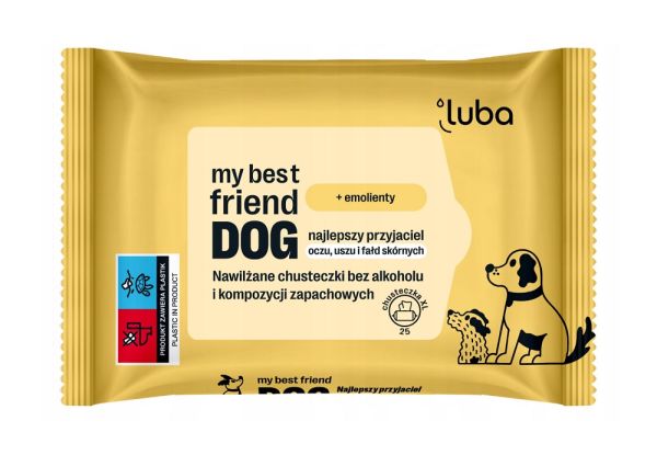 LUBA My best friend Nawilżane chusteczki do pielęgnacji oczu, uszu i fałd skórnych 25 szt.