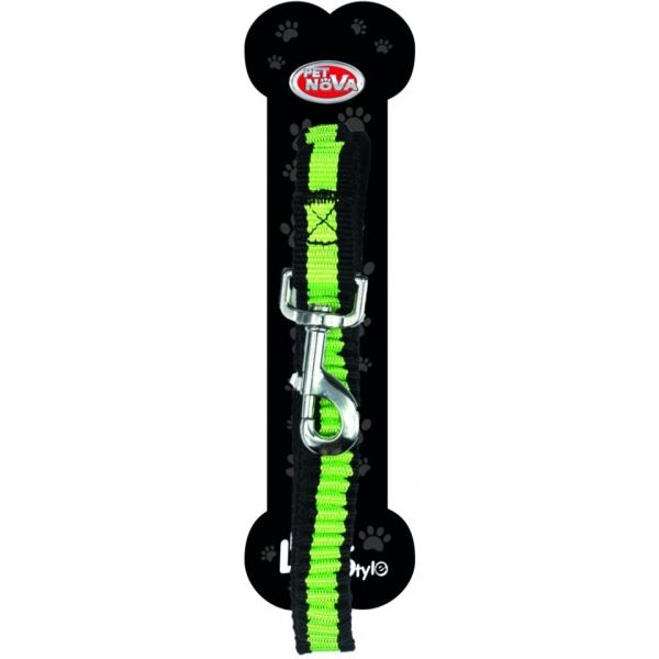 PET NOVA Smycz rozciągliwa BUNGEE żółta 120-180 cm / 2,5 cm