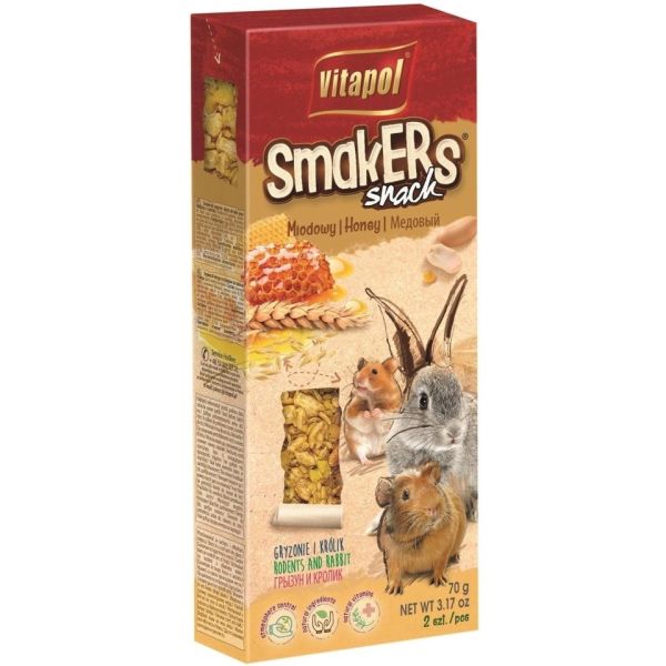VITAPOL Smakers dla gryzoni - miodowy 2 szt.