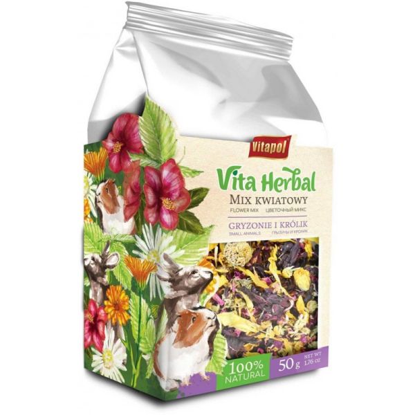 VITAPOL Vita Herbal Mix kwiatowy Dla gryzoni i królika 50g