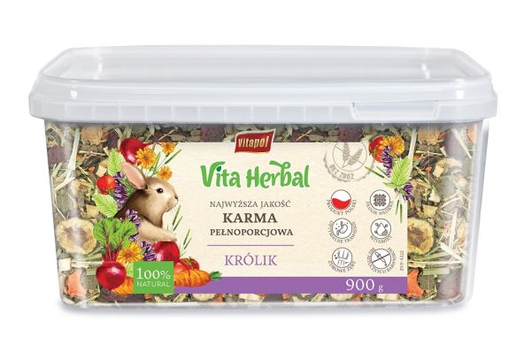 VITAPOL Vita Herbal Karma pełnoporcjowa dla królika 900g