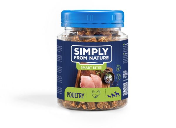 SIMPLY FROM NATURE Smart Bites Trenerki z drobiu dla psów 130 g