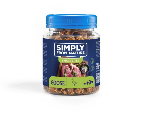 SIMPLY FROM NATURE Smart Bites Trenerki z gęsi dla psów 130 g