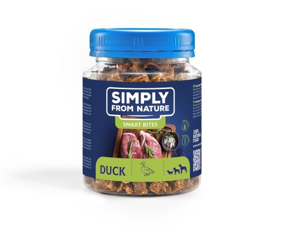 SIMPLY FROM NATURE Smart Bites Trenerki z kaczki dla psów 130 g