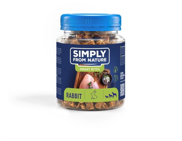 SIMPLY FROM NATURE Smart Bites Trenerki z królika dla psów 130 g