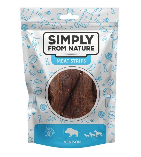 SIMPLY FROM NATURE Meat Strips Mięsne paski z dziczyzny dla psów 80 g