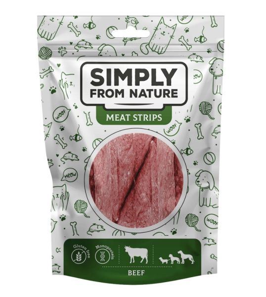 SIMPLY FROM NATURE Meat Strips Mięsne paski z wołowiny dla psów 80 g