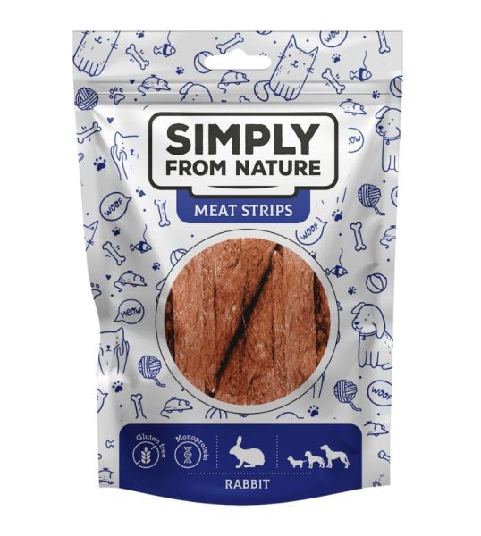 SIMPLY FROM NATURE Meat Strips Mięsne paski z królika dla psów 80 g