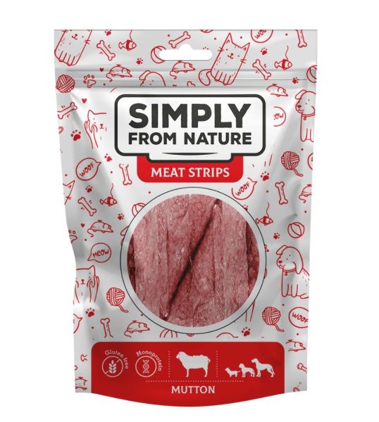 SIMPLY FROM NATURE Meat Strips Mięsne paski z baraniny dla psów 80 g