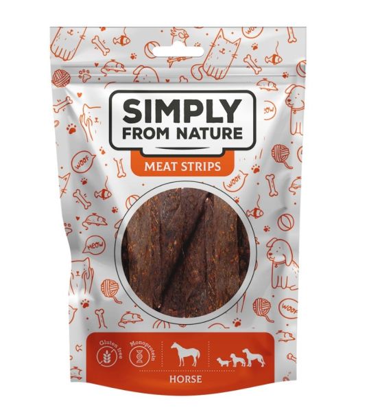 SIMPLY FROM NATURE Meat Strips Mięsne paski z koniny dla psów 80 g