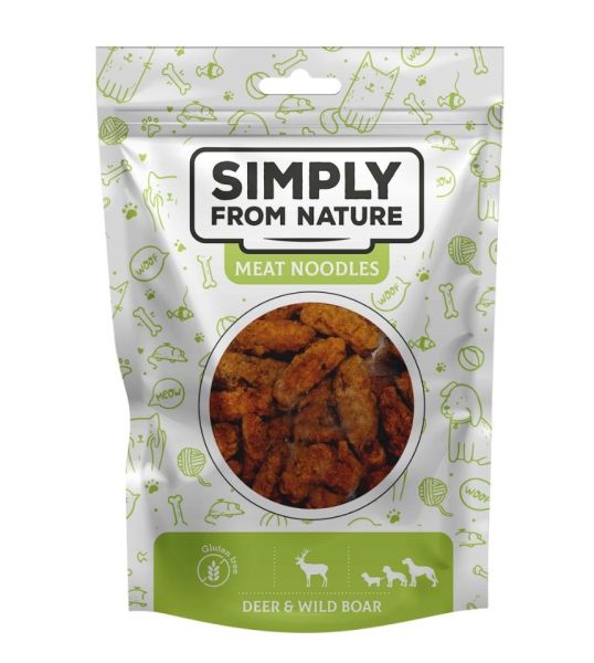 SIMPLY FROM NATURE Meat Noodles Mięsne kluski z jeleniem i dzikiem dla psów 80 g