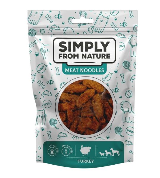 SIMPLY FROM NATURE Meat Noodles Mięsne kluski z indykiem dla psów 80 g