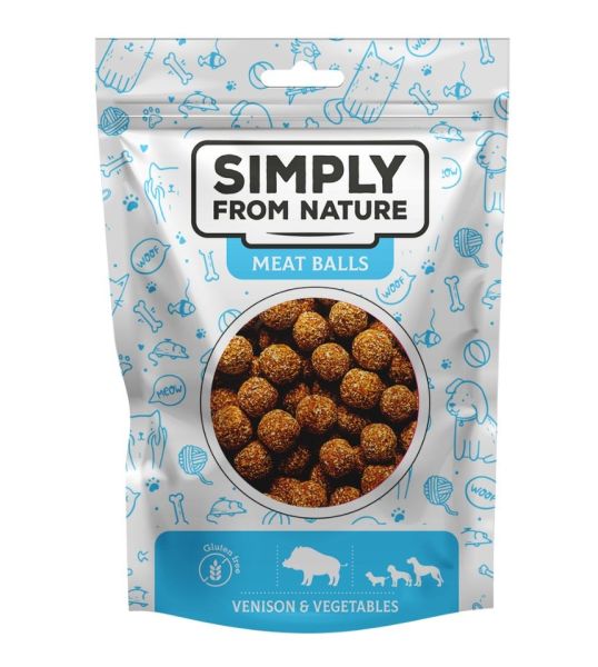 SIMPLY FROM NATURE Meat Balls Kulki z dziczyzną i warzywami dla psów 80 g